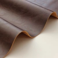 Cuir synthétique PU avec base en tissu et texture froissée