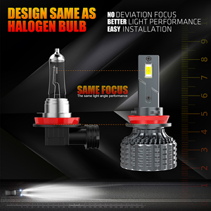 三色120W 30000LM 3000K 4300K 6500K汽车发光二极管前照灯灯泡H7 H11 9005 9006 H16 9012 5202发光二极管雾灯汽车发光二极管灯 - Product Image 5