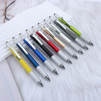 Stylo multifonction 6-en-1 : tournevis, niveau, stylo à bille, stylet tactile, stylo publicitaire, stylo à encre liquide, écriture fluide pour affaires