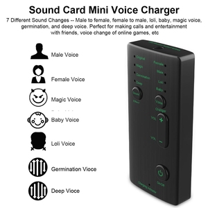 Venta al por mayor profesional Mini tarjeta de sonido M1 Universal teléfono móvil y la computadora Multi cambiador de <span class=keywords><strong>voz</strong></span> de la máquina cambia la <span class=keywords><strong>voz</strong></span> - Product Image 2