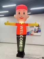 Tube à main de 3m de haut pour homme gonflable Air Dancer Sky Dancer Puppet pour la publicité Welcome Man for Outdoor Commercial Use