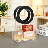 Sac fourre-tout transparent en PVC avec logo personnalisé, sac souvenir/de mariage, emballage plastique pour cadeaux/bijoux/vêtements