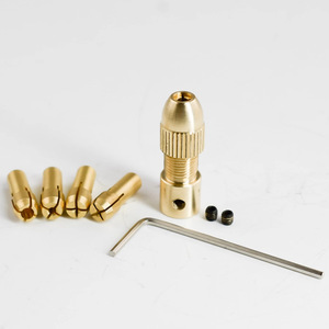 Guest Quality <b>Mini</b> Electric <b>Drill</b> Brass Chuck 0.5-3mm Four Claw Self Tightening For Woodworking <b>Drill</b> Bits - Product Image 3