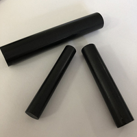Varilla de PTFE de barra redonda modificada rellena con fibra de carbono y varilla de PTFE antiestática resistente a altas temperaturas de grafito