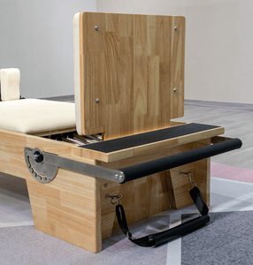 อุปกรณ์ออกกำลังกายพิลาทิสแบบเรฟอร์มเมอร์ ทำจากไม้โอ๊ค สำหรับฝึกสมดุลแกนกลางลำตัว พร้อมโลโก้สั่งทำพิเศษ - Product Image 6