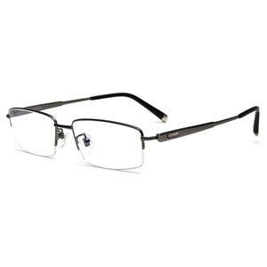 Lunettes titane optique pour hommes, vente en gros, à la mode, demi-lunettes, monture pour la myopie, 5 pièces - Product Image 3