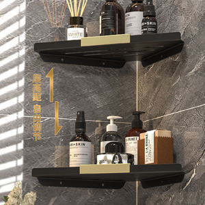 Étagère d'angle standard en acier inoxydable, triangle, 2 niveaux, pour rangement de salle de bain - Product Image 4