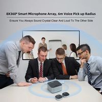 Haut-parleur de conférence à prise vocale à TEVO-360 ° avec connexion Bluetooth/sans fil/USB pour les réunions
