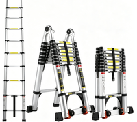 Échelle télescopique multifonctionnelle en alliage d'aluminium épaissi, pliable, pour usage domestique et intérieur
