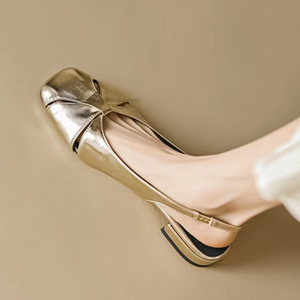 Factory Wholesale Square Head Hollow Out After the Empty Single Retro Thick Low <b>Heel</b> Flat Baotou Sandals for Women's Shoes - Product Image 1