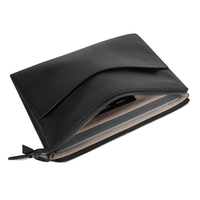 Vente en gros de pochettes pour ordinateur portable en cuir véritable de luxe avec fermeture éclair, design personnalisé avec logo Mount Yanzhi, pour MacBook Air Pro 13 pouces M2 M1