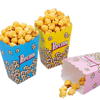 Papier Kraft Jetable Couleur Personnalisée Popcorn Restauration Rapide Nachos Tacos Frites Petit Emballage Alimentaire Plateau Boîte De Frites Pas Cher