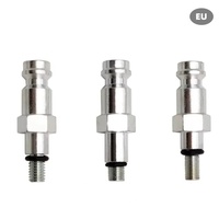 Zimakyfa AF # Adaptateur de déconnexion rapide HPA en acier inoxydable de type EU HPA-NO3-EU M4.5x0.5 M5x0.5 M5x0.8 pour Airsoft haute pression