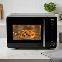 Four à air chaud multifonction 24L de comptoir avec affichage numérique, silencieux, pour la maison, tout-en-un 3-en-1, micro-ondes, friteuse à air et four