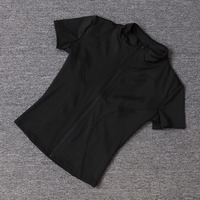 Manches trois-quarts pour femme, col montant, yoga d'été, haute élasticité, respirant, séchage rapide, sensation de légèreté, fitness