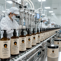 Ensemble de soins capillaires naturels et biologiques Chebe, kit de traitement capillaire à base de plantes en 6 pièces, shampoing, après-shampoing et huile certifiés GMP, vente en gros OEM