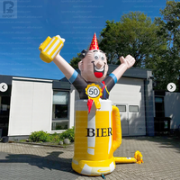 Homme de bière hollandais géant gonflable à LED, personnage de dessin animé classique néerlandais, en tissu Oxford, couleur personnalisée, logo imprimé sur mesure pour la bière