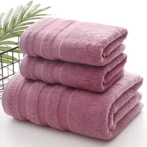 Factory Direct Sale 70*140 CM Bamboo Fiber Sports Towel High Quality Quickly Absorb Water Bath Towel Three-piece Towel Set