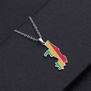 Collar con <span class=keywords><strong>Mapa</strong></span> <span class=keywords><strong>de</strong></span> <span class=keywords><strong>la</strong></span> <span class=keywords><strong>República</strong></span> <span class=keywords><strong>del</strong></span> <span class=keywords><strong>Congo</strong></span> Tryme, Collar con <span class=keywords><strong>Mapa</strong></span> Africano Esmaltado con Bandera Personalizada, Collar con Colgante <span class=keywords><strong>de</strong></span> Acero Inoxidable - Product Image 3