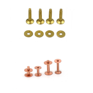 Rivets et goujons en laiton massif à tête plate pour ceintures en cuir, fabriqués en Chine - Product Image 1