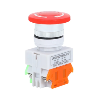 Interruptor de Encendido con Cabeza de Hongo LAY37, Botón de Parada de Emergencia con Autobloqueo LAY7 PBC Y090-11ZS - Product Image 3