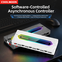 Pengontrol ARGB V10 Async Terlaris, USB 9PIN, Kontrol Perangkat Lunak, Hub Pengontrol Kipas PWM, Ekstensi PWM 4PIN 5V 3PIN