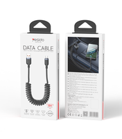 Câble de données USB vers Type-C rétractable flexible et anti-emmêlement Yesido 18W à charge rapide, longueur 0,4-1,2 m, CA205C