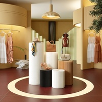 Support cylindrique rond en papier kraft alvéolé blanc basse densité pour décoration de mariage, exposition et événements