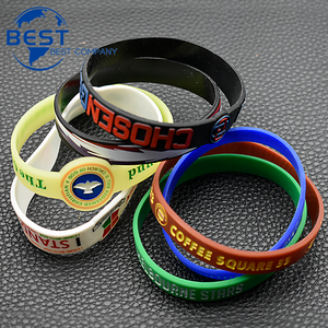 21cm <strong>Custom</strong> Multicolor Soft Rubber Silicone <strong>Wristband</strong> <strong>Colorful</strong> Silicone Bracelet - Product Image 1