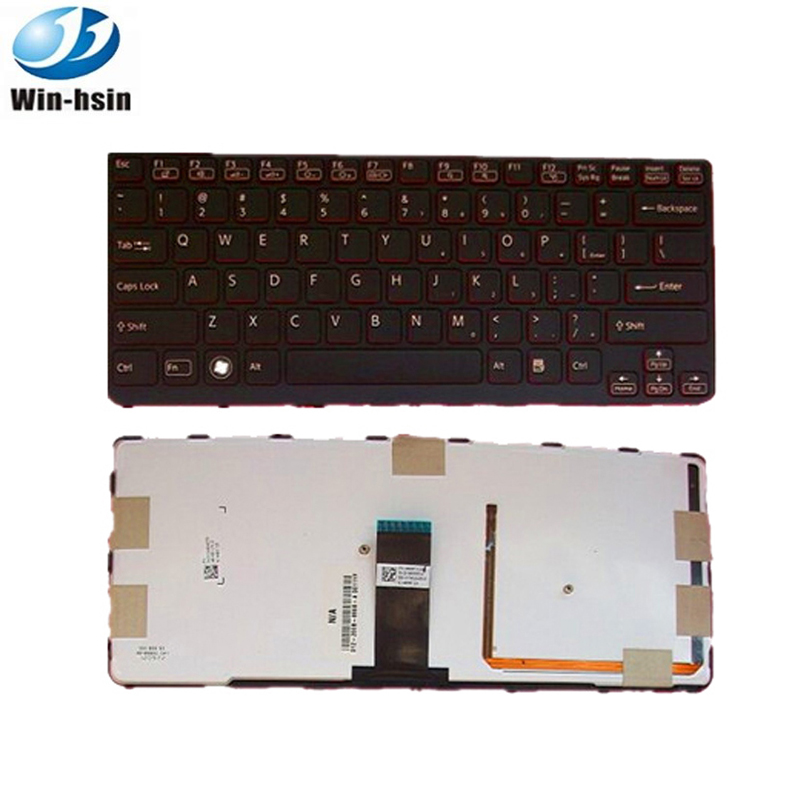 Новая черная клавиатура для ноутбука sony vaio sve14a sve14ag, клавиатура с подсветкой 149009711US 9Z.N6BBF.C01
