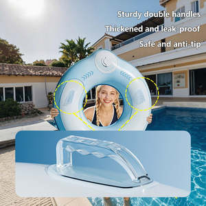 Grand flotteur <span class=keywords><strong>de</strong></span> piscine <span class=keywords><strong>gonflable</strong></span> pour adulte, épais, avec double port d'air et poignée, <span class=keywords><strong>bouée</strong></span> <span class=keywords><strong>de</strong></span> <span class=keywords><strong>sauvetage</strong></span> circulaire portable - Product Image 5