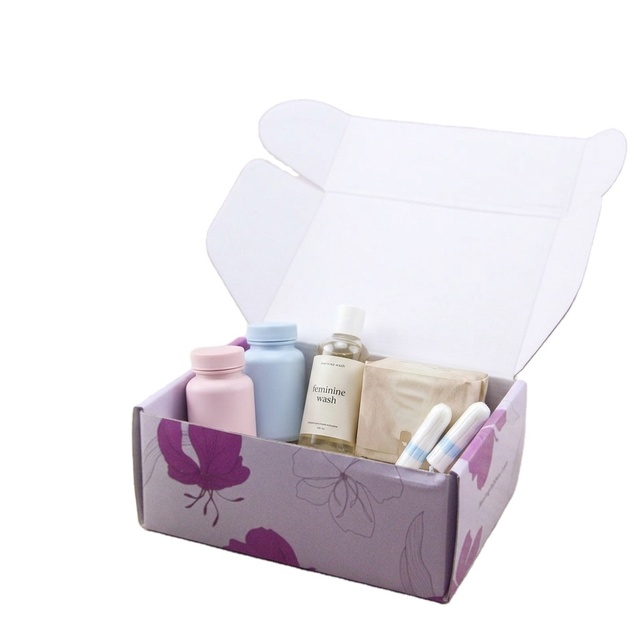 Custom Wellness Self-Care Subscription Box Four-Color Printing Corrugated Rigid Mailer Shipping Box