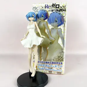 Factory Supply Japanische Anime Mädchen PVC Figur 23cm Re Zero White Kleid Rem schöne Figur für die Dekoration