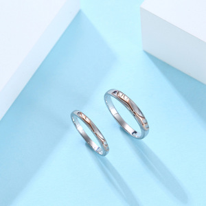 Deer With You Couple <b>Titanium</b> Steel <b>Rings</b> Wide Narrow Version Animal Design Unisex Jewelry Gift - Product Image 3