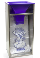 Ensacheuse à glace en acier inoxydable personnalisée pour sacs à glace en plastique et en fil métallique