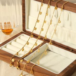 Tobilleras de acero inoxidable con doble cadena de trébol, bonitas, de alta calidad y en oferta. Joyería de moda. - Product Image 2