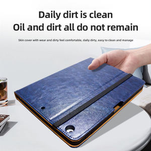 Étui en cuir de qualité supérieure pour <span class=keywords><strong>iPad</strong></span> Pro 9.7 2010 et <span class=keywords><strong>iPad</strong></span> <span class=keywords><strong>Air</strong></span> <span class=keywords><strong>2</strong></span> avec porte-crayon housses et étuis pour tablettes - Product Image 4