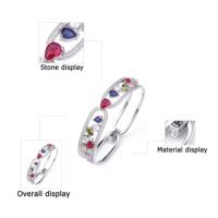 Bracelets de couple en argent sterling 925 de qualité supérieure, style chaîne à maillons avec accents en zircon cubique, hypoallergéniques et durables