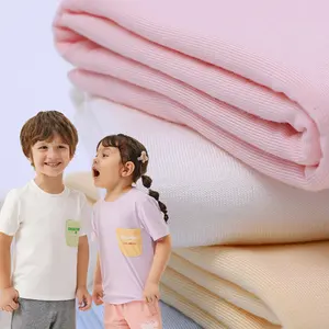 Custom Comfortable 95% Bamboo 5% Spandex Bamboo Lycra Jersey Shirt Fabric for Clothing Baby