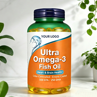 Gélules d'huile de poisson Oméga-3 1000mg DHA EPA pour adultes, complément alimentaire quotidien, marque privée OEM, directement de l'usine, lauréate du prix International Health Winner