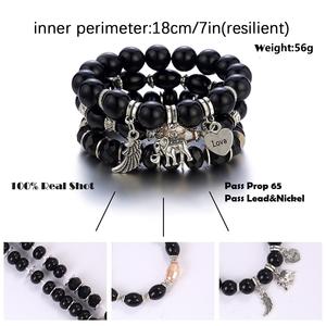 Bijoux fins Bracelets & Bangles Kits de fabrication de bricolage Boho éléphant personnalisé perles de verre colorées Bracelet ensemble Couple <span class=keywords><strong>Amour</strong></span> - Product Image 4