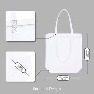 Sacs fourre-tout en coton biologique personnalisés de 12 oz, durables et réutilisables, avec motif lettres et impression sérigraphiée, logo personnalisé - Product Image 2