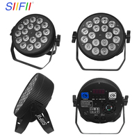 18 LEDs RGBW + UV 4in 1/5in 1/6in1 Slim Par Can Light pour DJ Club Wedding Show