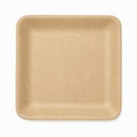 Plateau jetable en fibre de bambou naturel 203x203mm 8 pouces, petit plateau carré pour sushis, tapas, bento, en-cas, biodégradable