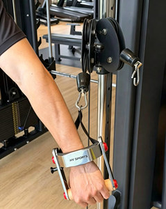 Maniglia Girevole con Cavo in Acciaio HY per Sollevamento Laterale Spalle, Lat Pulldown, Allenamento Tricipiti e Protezione Polso - Product Image 5
