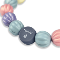 Bracelet NFC Bracelet programmable de qualité supérieure en gel de silice Bracelet de couleur bonbon Cadeau Bracelet intelligent NFC/RFID OEM
