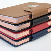 Organisateur/Agenda de luxe HQB personnalisé en cuir PU/tissu, couverture rigide, pages intérieures personnalisables A4/A5/A6/B5/B6, journal d'affaires avec boucle pour stylo