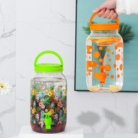 Distributeur de boissons, de jus de fruits et de vin en plastique de grande capacité 2,5 L/3,8 L, avec robinet