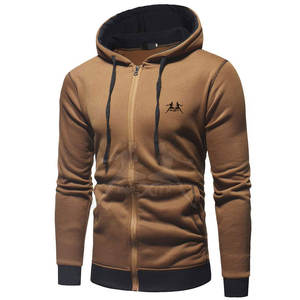 Best Price High Quality <b>Men's</b> Zipper <b>Hoodies</b> Custom Design with Print Pattern 100% Cotton Fabric Size XS for Winter - Product Image 4