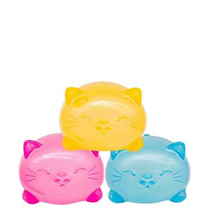 Este juguete de pelota suave de baja presión con temática de gatos es adecuado para mayores de 14 años. Se puede apretar para un uso relajante y cómodo. - Product Image 1